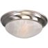 Royal Cove 1-Light Brushed Nickel Flushmount Twist and Lock with Alabaster Swirl Glass