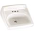 American Standard Lucerne Wall-Mounted Bathroom Vessel Sink with Faucet Holes on 4 in. Center in White