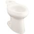 KOHLER Highline Pressure Lite 12 in. Rough In Elongated Chair Height Toilet Bowl Only in White, Seat Not Included