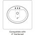 KOHLER Pennington 20-1/4 in. Drop-In Vitreous China Bathroom Sink in White with Overflow Drain