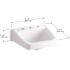 KOHLER Greenwich Wall-Mount Vitreous China Bathroom Sink in White with Overflow Drain