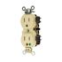 Leviton 15 Amp 125 V Hospital Grade Duplex Outlet/Receptacle, Ivory (1-Pack) 8200-HI