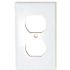 Preferred Industries 1-Gang Duplex Outlet Wall Plate Plastic White