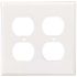 Preferred Industries White 2-Gang Duplex Outlet Wall Plate (1-Pack)