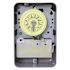 Intermatic T100 Series 40 Amp 24-Hour Indoor Mechanical Timer with Double Pole Single Throw Switching 240 VAC, Gray