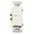 HUBBELL WIRING 15 Amp Rocker Single-Pole Combo 2X Switch, White