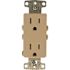 HUBBELL WIRING 15 Amp Self-Grounding Tamper Proof Decorator Receptacle, Ivory