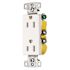 HUBBELL WIRING 15 Amp Decorator Receptacle, White