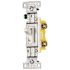 HUBBELL WIRING 15 Amp 120-Volt 3-Way Self-Grounding Toggle Light Switch, White