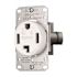 HUBBELL WIRING 30 Amp 3-Pole 4-Wire 14-30R Range and Dryer Outlet, White
