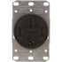 HUBBELL WIRING 50 Amp 3-Pole 4-Wire Range and Dryer Receptacle, Black