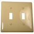 HUBBELL WIRING Ivory 2-Gang Toggle Wall Plate (1-Pack)