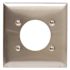 HUBBELL WIRING Stainless Steel 2-Gang Single Receptacle Wall Plate (1-Pack)