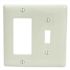 HUBBELL WIRING White 2-Gang 1-Toggle/1-Decorator/Rocker Wall Plate (1-Pack)