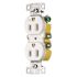HUBBELL WIRING 15 Amp Tamper Resistant Duplex Outlet, White