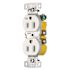 HUBBELL WIRING 15 Amp Self Ground and Tamper QUIK TRH Duplex Receptacle, White