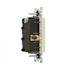 Leviton 15-Amp Commercial Grade Combination Three Single Pole Grounding Rocker Switches, Ivory 1755-2I