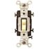 Leviton 120-Volt/277-Volt 20 Amp 2-Pole Commercial Grade AC Quiet Toggle Switch, Ivory