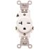 Leviton 20 Amp 250-Volt NEMA 6-20R 2-Pole Commercial Grade Single Straight Blade Receptacle, White 5821-W