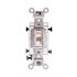 Leviton 120/277-Volt 15 Amp 4-Way Commercial Grade AC Quiet Toggle Light Switch, White 54504-2W