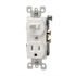 Leviton 15 Amp Commercial Grade Combination Single Pole Toggle Switch and Receptacle, White 5225-W