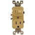 Leviton 15 Amp Commercial Grade Combination Single Pole Toggle Switch and Receptacle, Ivory 5225-I