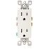 Leviton Decora 15 Amp Residential Grade Grounding Duplex Outlet, White