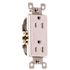 Leviton 15 Amp 125-Volt Decora 2-Pole Residential Grade Tamper-Resistant Duplex Receptacle, Ivory