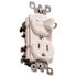 Leviton 120-Volt 15 Amp 1-Pole Commercial Grade Tamper-Resistant Combo Duplex Receptacle/Toggle Switch, Ivory