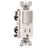 Leviton 120-Volt 15 Amp Decora 1-Pole Residential Grade Tamper-Resistant Combo Receptacle/Rocker Switch, White