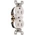 Leviton 15 Amp 125 V Tamper/Weather Resistant Duplex Outlet/Receptacle, White (1-Pack) W5320-T0W