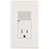 Leviton Decora 15 Amp 125 V Combination Tamper Resistant Single Outlet/Receptacle w LED Guide, White (1-Pack) T6525-W