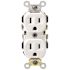 Leviton 15 Amp 125 V Commercial Grade Duplex Outlet/Receptacle, White (1-Pack) CR15-W