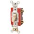 Leviton 120/277-Volt 20 Amp 2-Pole Industrial Grade Toggle Switch, Ivory