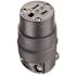 Leviton 15 Amp 2-Pole Straight Blade Grounding Connector, Black 515CR