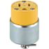 Leviton 15 Amp Round Dead Front Connector, Yellow 515CA