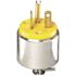 Leviton 20-Amp 250-Volt Commercial Grade Straight Blade Male Plug In Yellow 620PA