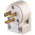 Leviton 15 Amp 125-Volt Commercial Grade Straight Blade Angle Plug, White