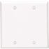 Leviton 2-Gang White Blank Plate Plastic Standard Wall Plate (1-Pack) 88025-W