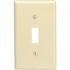 Leviton 1-Gang Ivory Toggle Plastic Standard Wall Plate (1-Pack) 86001-I