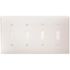 Leviton 4-Gang White Toggle Plastic Standard Size Wall Plate (1-Pack) 88012