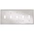 Leviton 5-Gang White Toggle Plastic Standard Wall Plate (1-Pack) 88023