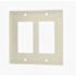 Leviton 2-Gang White Decora/Rocker Plastic Standard Wall Plate (1-Pack) 80409-W