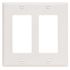 Leviton 2-Gang White Decora/Rocker Plastic Standard Wall Plate (1-Pack) 80409-W