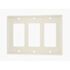 Leviton 3-Gang White Decora/Rocker Plastic Standard Wall Plate (1-Pack) 80411-W