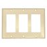 Leviton 3-Gang White Decora/Rocker Plastic Standard Wall Plate (1-Pack) 80411-W