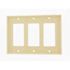 Leviton 3-Gang Ivory Duplex Outlet/Receptacle Plastic Standard Wall Plate (1-Pack) 80411-I
