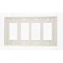 Leviton 4-Gang White GFCI Plastic Standard Wall Plate (1-Pack) 80412-W
