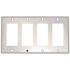 Leviton 4-Gang White GFCI Plastic Standard Wall Plate (1-Pack) 80412-W