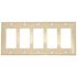 Leviton 5-Gang White Decora/Rocker Plastic Standard Wall Plate (1-Pack) 80423-W